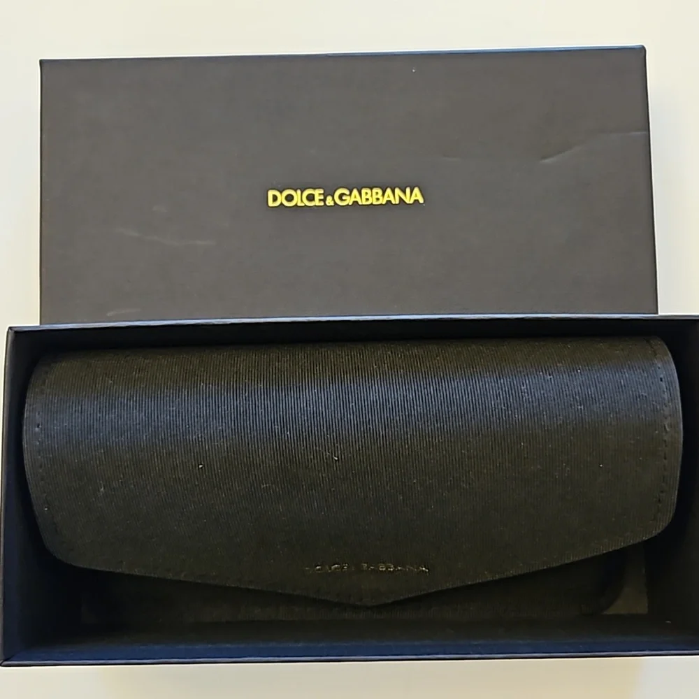 Dolce & Gabbana Black and Gold Sunglasses with Box, Case, Pouch,Care Booklet - Picture 13 of 13